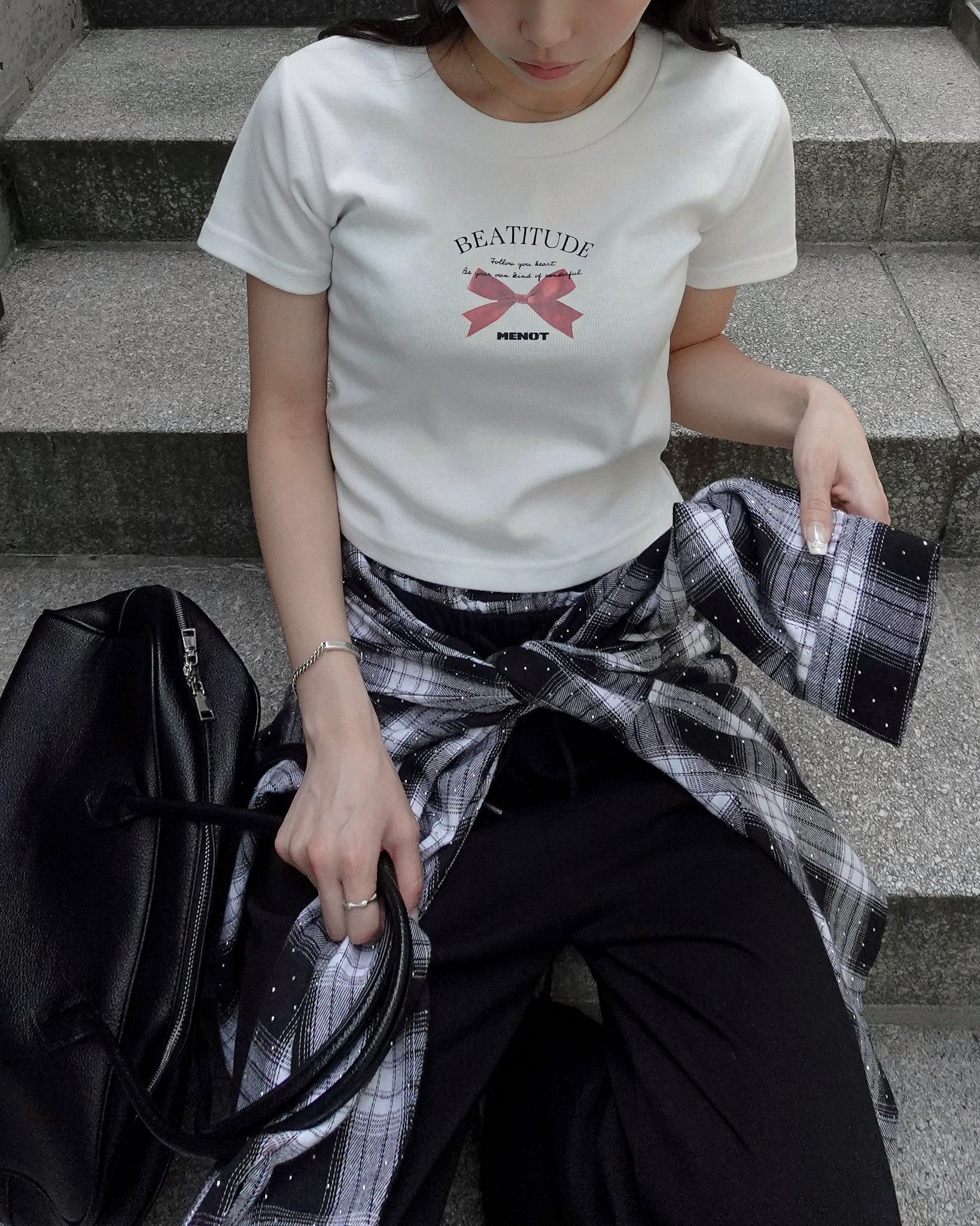 リボンプリントミニTシャツ – menot