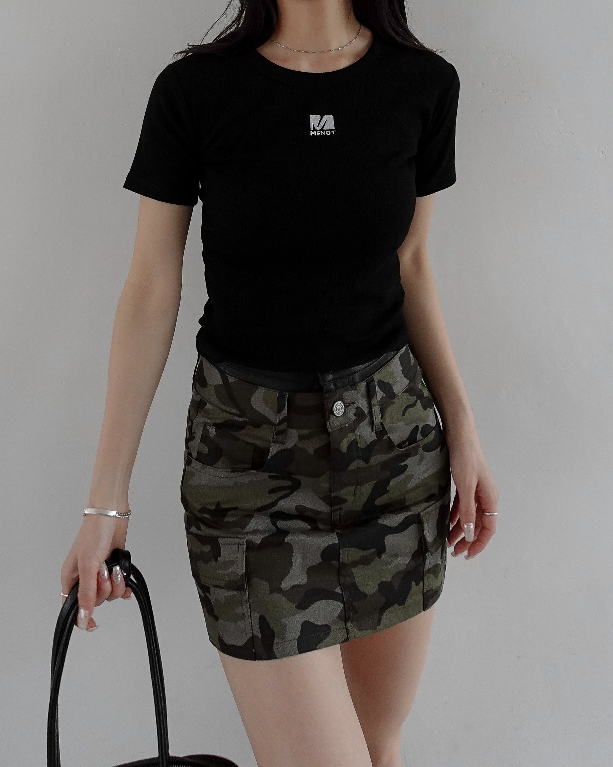 トップス mani Mロゴリブトップス – menot