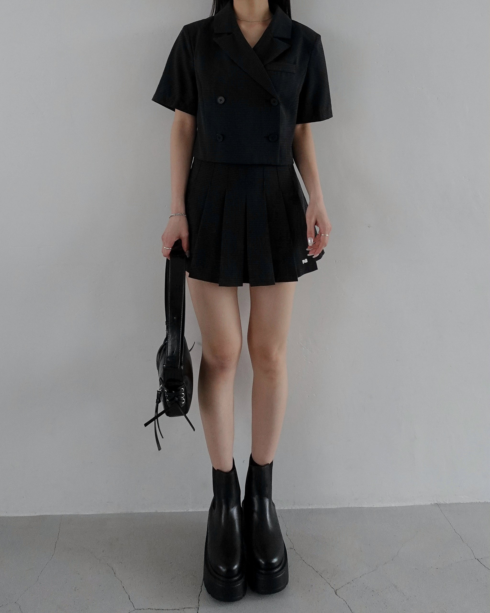 再入荷なし】プリーツミニスカートセットアップ – menot