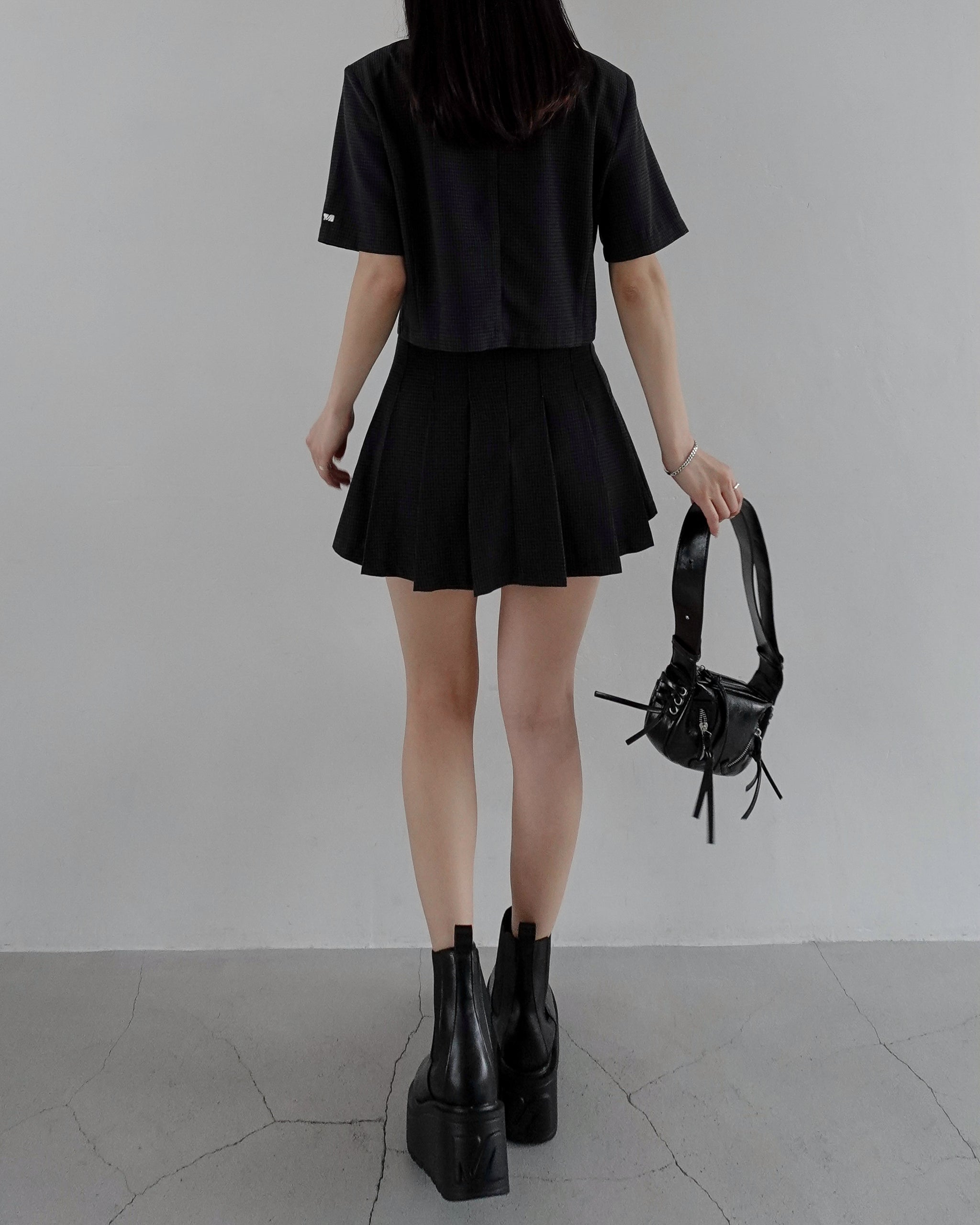 再入荷なし】プリーツミニスカートセットアップ – menot