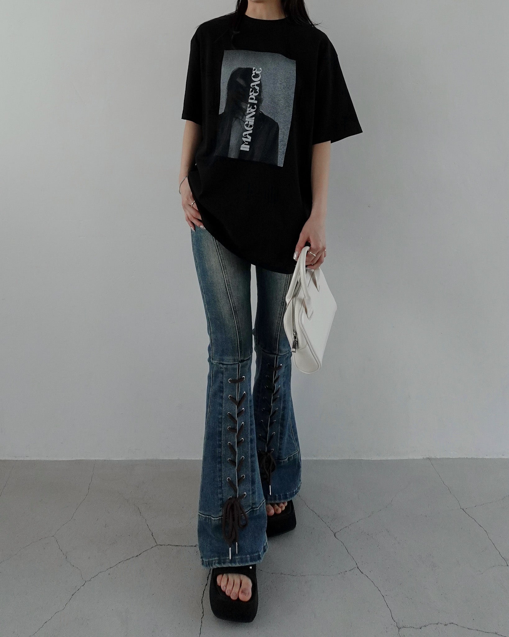 フィットフレアレースアップデニム – menot