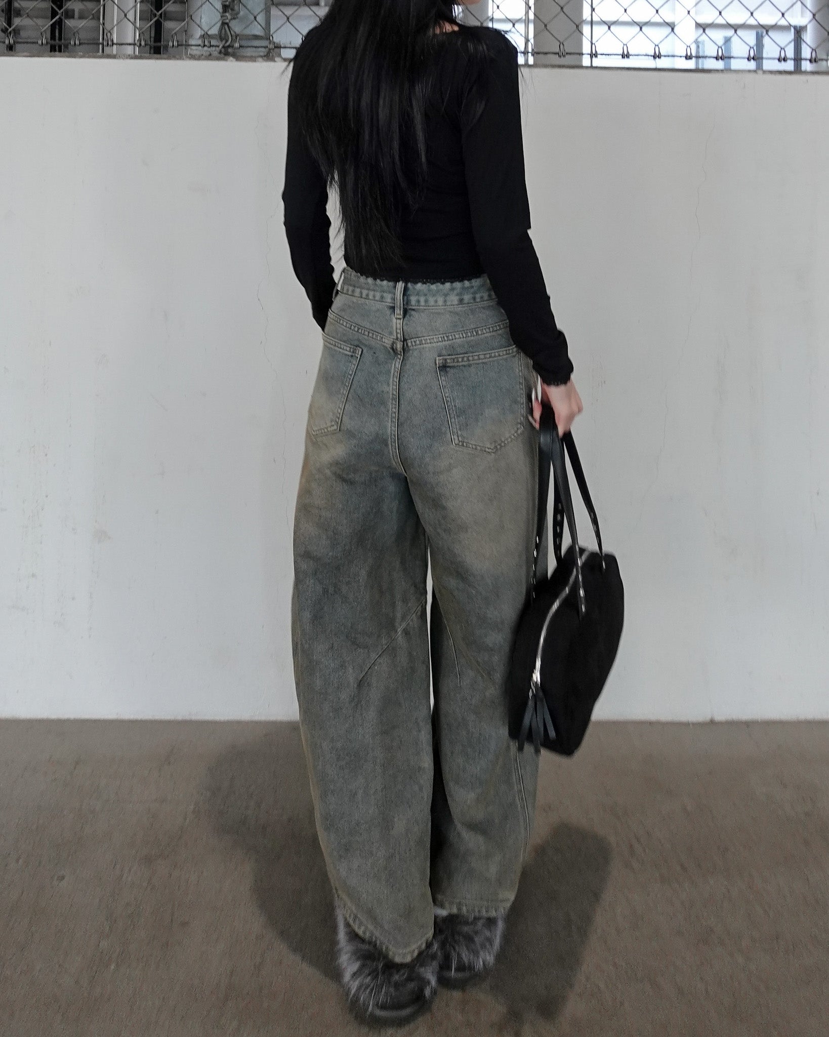 ラインストーンデザインデニムパンツ – menot