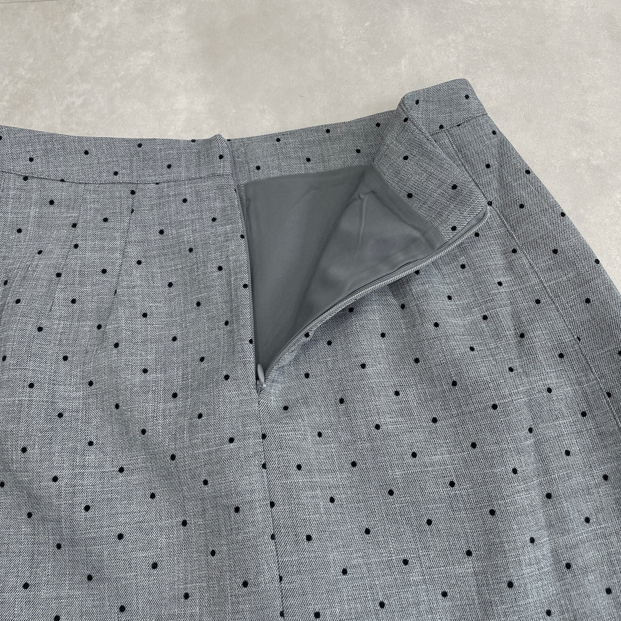 miu miu 赤青ドットタイトスカート 36 miumiu 赤と青の水玉模様タイトスカート