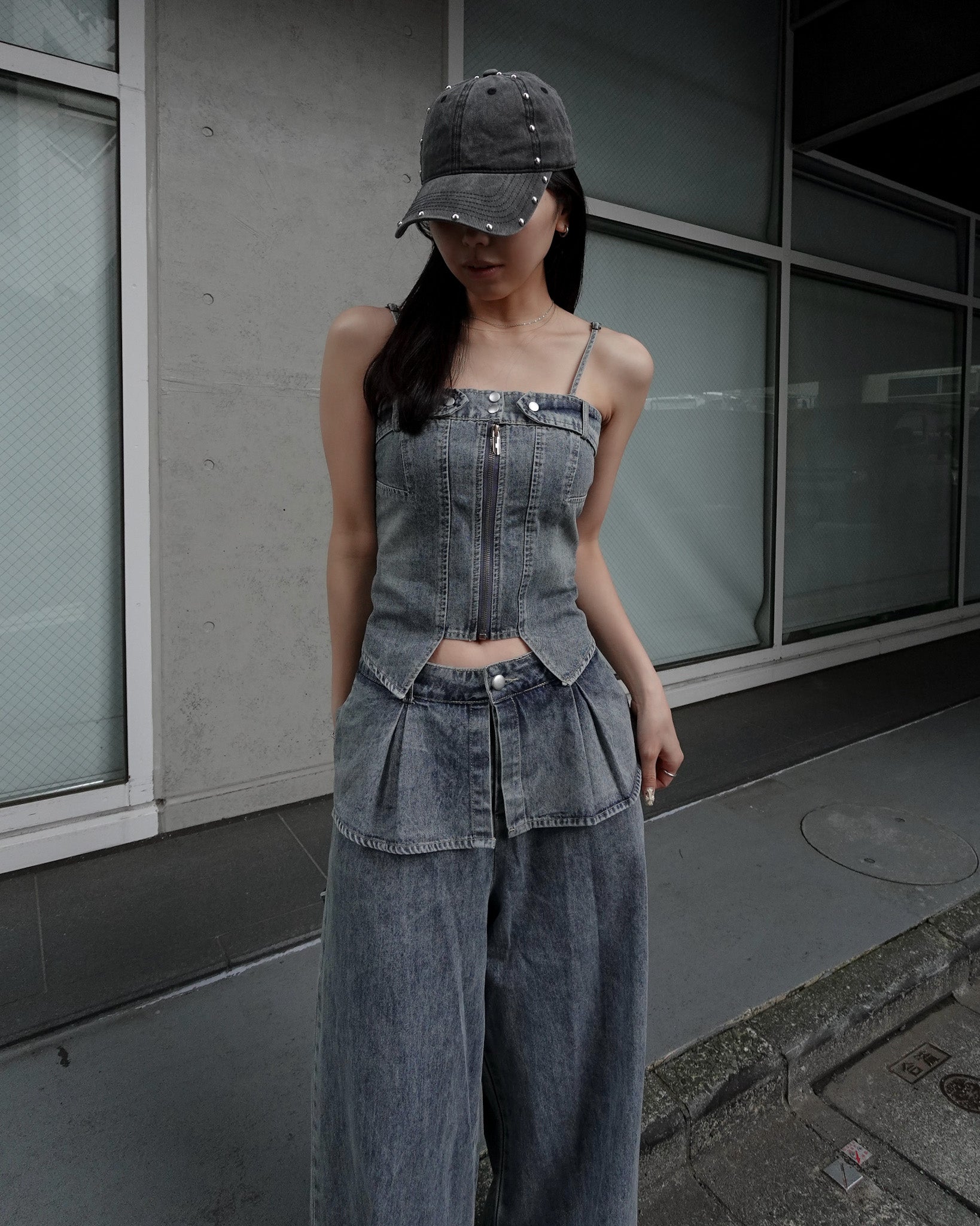 新作｜6/12(金)19:59まで10%OFF】ロングデニムセットアップ – menot