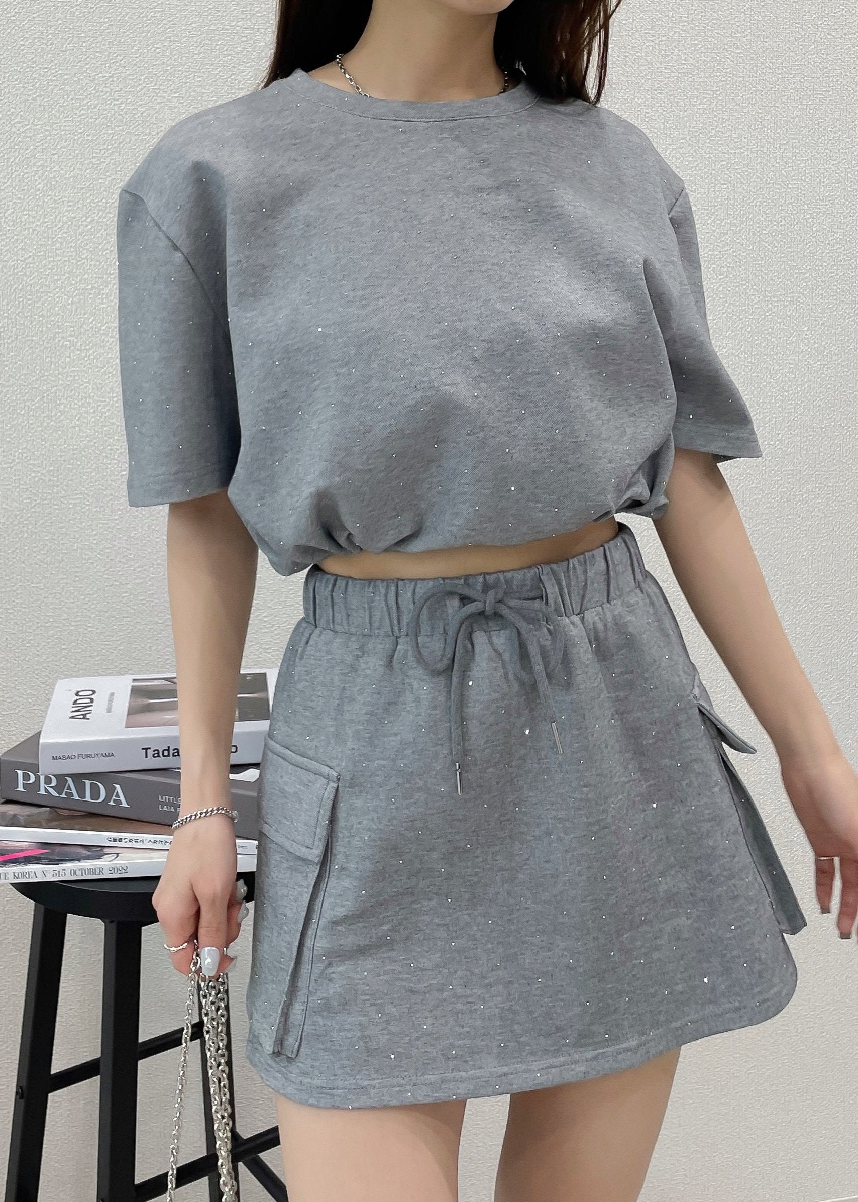 ハンドメイド【2way  セットアップ】 ウエストレース2WAYダブルボタンセットアップ SPIRALGIRL