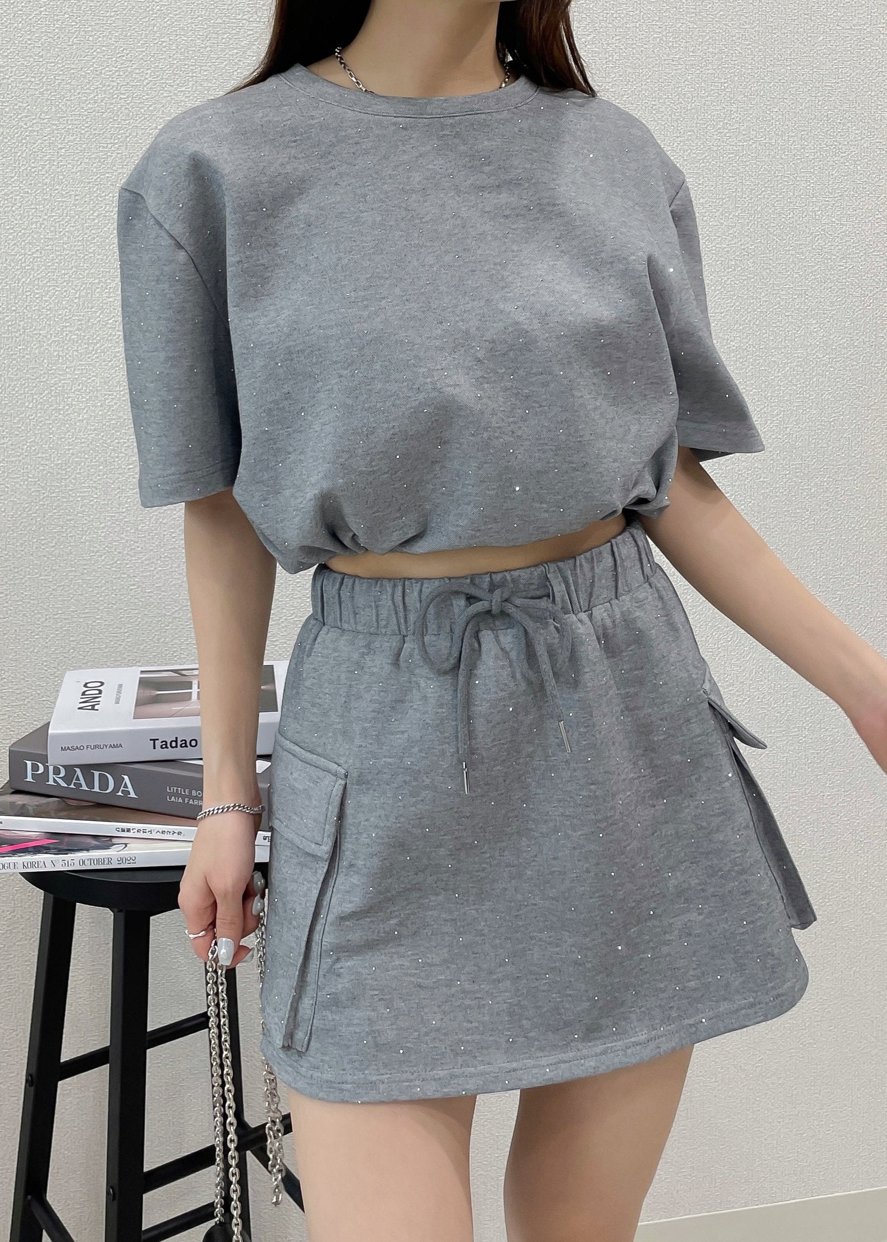 ハンドメイド【2way  セットアップ】 ウエストレース2WAYダブルボタンセットアップ SPIRALGIRL
