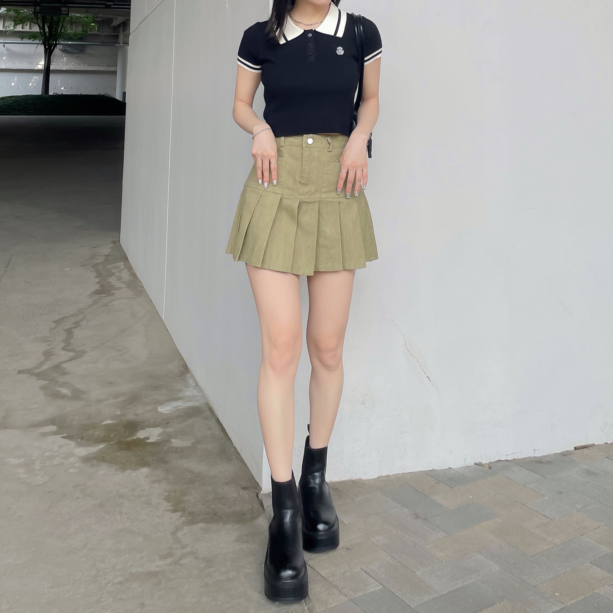 WOMAN)デニムプリーツミニスカート | ファッション通販サイト NUGU