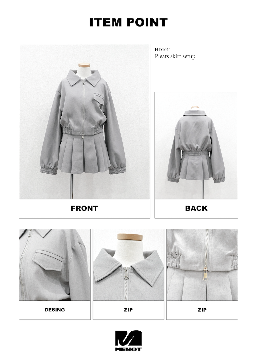 プリーツスカートセットアップ – menot プリーツスカートセットアップ – menot