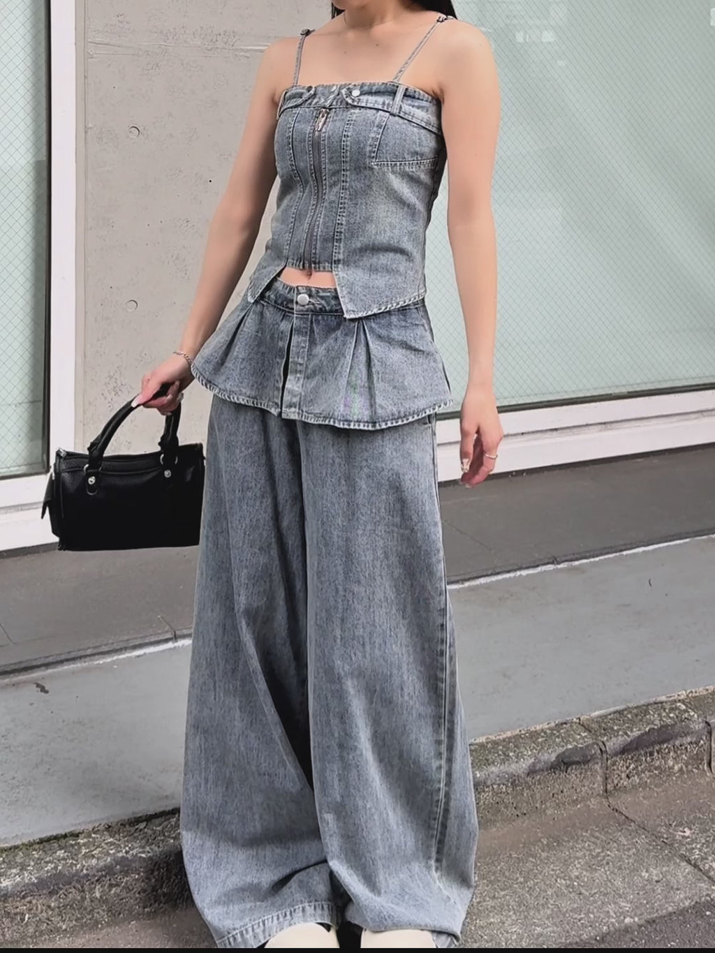 新作｜6/12(金)19:59まで10%OFF】ロングデニムセットアップ – menot