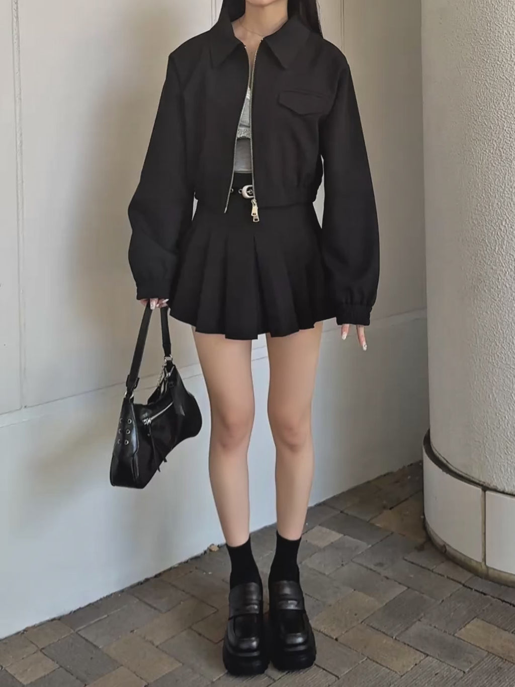 menot プリーツスカート ブラック　ショートパンツ menot プリーツスカート ブラック ショートパンツ プリーツ